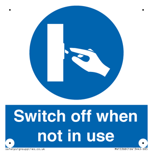 Switch off when not in use